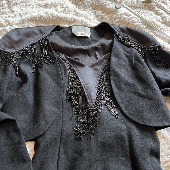 Zakura black cocktail dress. Pure virgin wool that drape’s beautifully - Picture 1 of 7